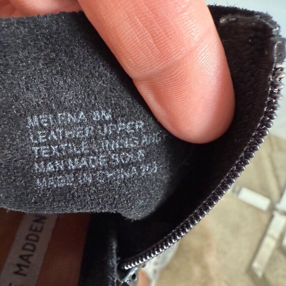 Steve Madden Black Peep-Toe Booties – Size 8M - Picture 6 of 7